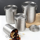 Axyaa Stainless Steel Sealed Tea Storage Jar with Buckle Lid