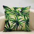 Axyaa Tropical Palm Leaf Cushion Cover 45x45cm Linen Pillowcase