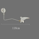 Axyaa Retro Industrial Style Wall Lamp | Adjustable Long Arm LED Bedroom Light