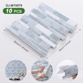 Axyaa 3D Self-Adhesive Wall Tiles, 10pcs, 11.81X11.81In, Splashback Stickers for Home and Indoor Spaces