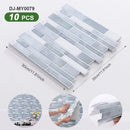 Axyaa 3D Self-Adhesive Wall Tiles, 10pcs, 11.81X11.81In, Splashback Stickers for Home and Indoor Spaces