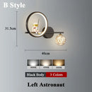 Axyaa Star Astronaut Projector Wall Light: Kids Bedroom Indoor Lighting
