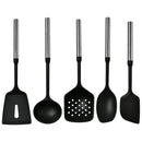 Axyaa Stainless Steel Handle Silicone Kitchenware Set, Non-Stick Utensils, Cooking Tools