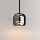 Axyaa Glass Pendant Lights - Smoke Grey LED Hanging Lamp for Dining Room, Bedroom, Bar, Indoor Decor