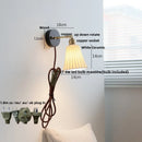 Axyaa Ceramic LED Wall Lamp with Rotate Up Down Feature and Pull Chain Switch