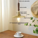 Axyaa Nordic Glass LED Pendant Lamp for Dining Room Bedroom Bar