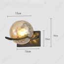 Axyaa LED Glass Spherical Wall Lamp E27 for Bedroom Indoor Lighting