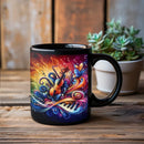 Axyaa Music Themed Ceramic Mug with Piano & Violin Picture - Perfect Birthday Gift