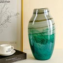 Axyaa Seawater Ripple Glass Vase Hydroponic Flower Pot Artificial Floral Decoration