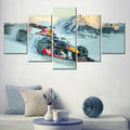 Axyaa Formula 1 Snowmobile Canvas Art Wall Poster Winter Decor Painting