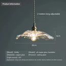 Axyaa Brass Glass Pendant Lights Nordic Japanese Style Chandelier for Restaurant Bedroom