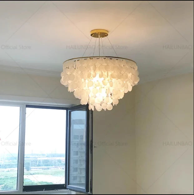 Axyaa Nordic Shell Chandelier: Modern, Creative, and Luxurious Lighting Lamps