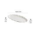 Axyaa Ceramic Fish Plate with Irregular Flower Edge - Molecular Tableware