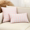 Axyaa Jacquard Flower Throw Pillowcase 45X45 for Home Sofa Decor