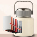 Axyaa Stainless Steel Vacuum Flask Stew Beaker, Large Capacity Insulated Lunch Box
