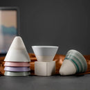 Axyaa Hand-Painted Ceramic Espresso Coffee Cup Set with Base.