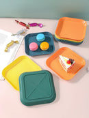 Axyaa Snack Plate Set for Home, Camping, Weddings - Reusable & Durable - 4/8/12pcs
