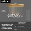 Axyaa Luxury Villa Hall LED Chandelier with Custom Glass Pendant Light