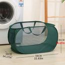 Axyaa Foldable Mesh Laundry Hamper with Handles: Versatile Storage Bag for Multiple Rooms