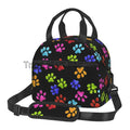 Axyaa Dog Paw Print Insulated Lunch Bag - Thermal Portable Bento Pouch