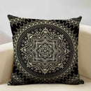 Axyaa Hamsa Cushion Cover, Mandala Sofa Pillow Case, 45x45cm