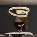 Axyaa Crystal Chandelier LED Light Fixture - Modern Luxury Hanging Lamp