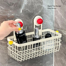 Axyaa Shower Caddy: Rustproof Wall-Mounted Storage Basket & Makeup Organizer for Bathroom