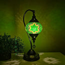 Axyaa Turkish Mosaic Table Lamp: Handcrafted Vintage Art Deco Glass Bedside Light