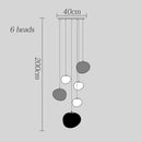 Axyaa Modern Stair Chandelier Pendant Light - LED Ceiling Lamp for Living Room