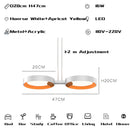 Axyaa Metal Acrylic LED Chandelier for Modern Living Room Decor