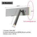 Axyaa Rotating LED Wall Light Switch Bedroom Hotel Sconce