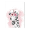 Giraffe & Lion Nursery Wall Art Prints by Axyaa