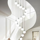 Axyaa Modern Stair Chandelier LED Ceiling Pendant Light for Indoor Living Room