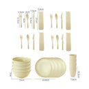 Axyaa Wheat Straw Dinnerware Set - 24 Piece