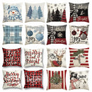 Axyaa Snowman Merry Christmas Cushion Cover Set for 2024 Xmas Ornaments