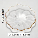 Axyaa Gold Rim Glass Saucer Plates for Tea Coffee Cup - Set of 1