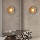 Axyaa Glass Ball Wall Lamp Wooden Bedroom Living Room Indoor Decor Lighting