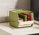 Axyaa Desktop Tea & Coffee Storage Organizer Bin with Clear Drawers