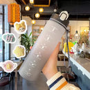 Axyaa 1L Sport Water Bottle with Straw - Portable Gym Fitness Hydration Jug