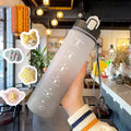 Axyaa 1L Portable Gym Water Bottle with Straw - Kawaii Design for Fitness & Travel