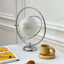 Axyaa Chrome Metal Desk Lamp - Vintage Nordic Style Table Lamp for Living Room & Bedroom