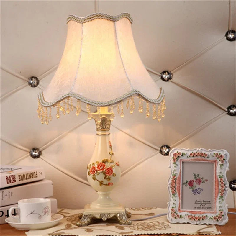 Nordic Vintage Table Lamp Bedroom Desk Light Axya Brand Resin Home Decor Lighting