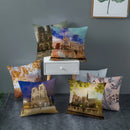 Axyaa French Landscape Pillowcase: Custom European-style Cushion Cover for Home Decor