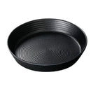 Axyaa Black Melamine Dinner Plates Set - Durable Round Dishwasher Safe BBQ Dishes