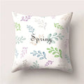 Tropical Cactus Flower Cat Print Pillow Cover 45X45CM for Home Sofa Chair
