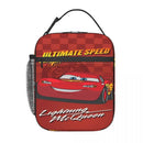 Axyaa Lightning Mcqueen Insulated Lunch Bag for School, Bento Box Cooler
