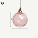 Axyaa Glass Chandelier LED Pendant Light - Colorful Nordic Hanging Lamp