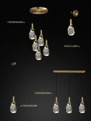 Axya Crystal Pendant Light: Elegant Bedroom Lighting for a Luxurious Ambience