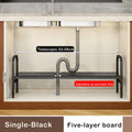 Axyaa Under Sink Flexible Organizer Rack Cabinet Telescopic Storage Shelf
