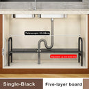 Axyaa Under Sink Flexible Organizer Rack Cabinet Telescopic Storage Shelf